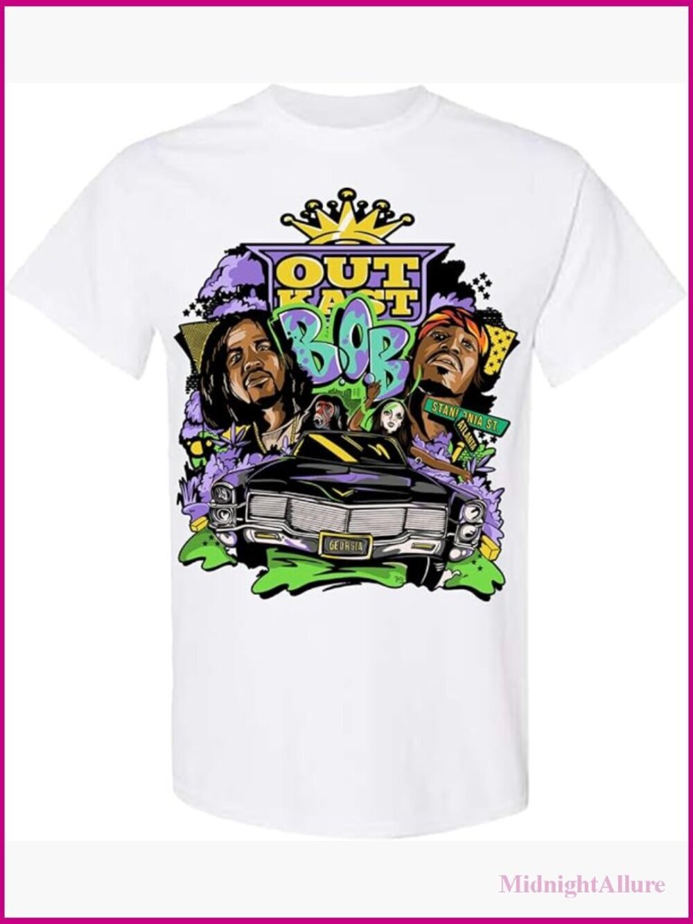 Comic Style Hip Hop Band Graphic Tee Unisex